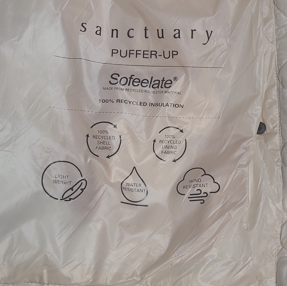 Sanctuary Puffer-Up Premium Down Filled Recycled Fabric Jacket Women's Size Lg - Picture 5 of 16